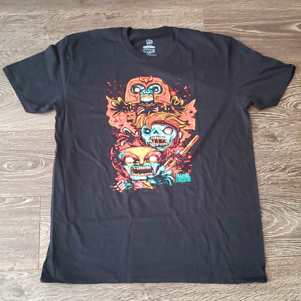 Pop! TEES Marvel Zombies Collerctors Corps Tshirt XL Black NEW